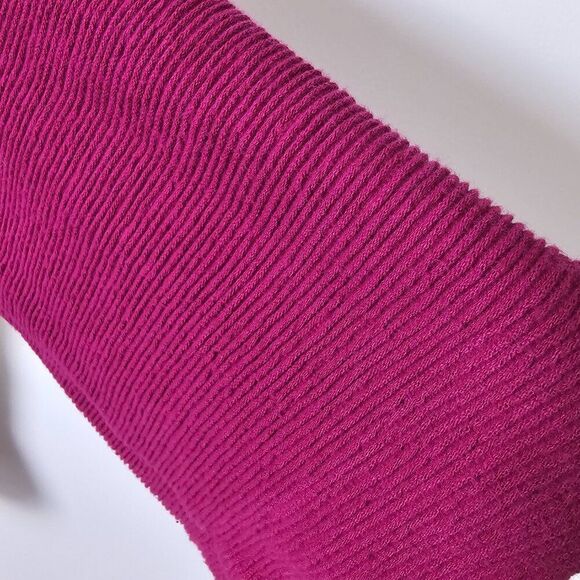 EUC ST JOHN'S BAY MAGENTA RIBBED CREW NECK BOXY PULLOVER SZ L - Picture 7 of 15